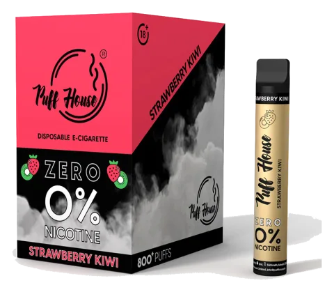 Jednorazová e-cigareta Puff House, Strawberry Kiwi ZERO 800+