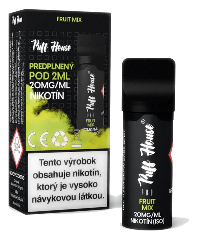 Predplnený POD Puff House, Fruit Mix, Nikotín 20mg/ml