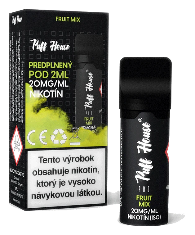 Predplnený POD Puff House, Fruit Mix, Nikotín 20mg/ml