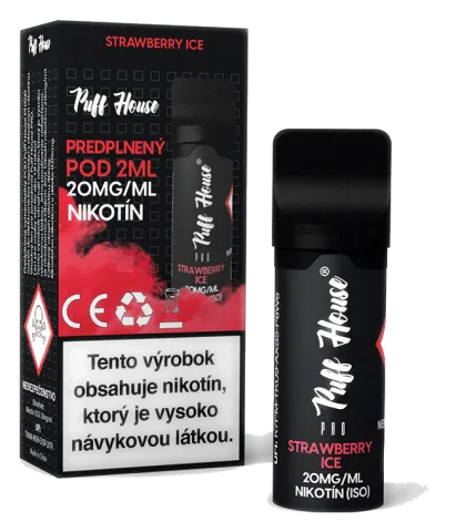 Predplnený POD Puff House, Strawberry Ice, Nikotín 20mg/ml