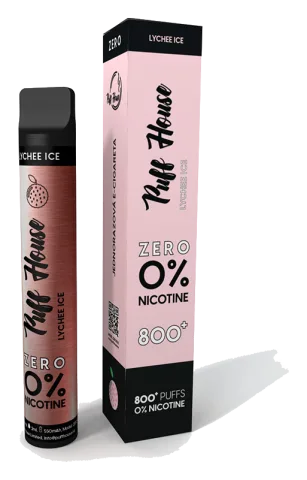 Jednorazová e-cigareta Puff House, Lychee Ice ZERO 800+