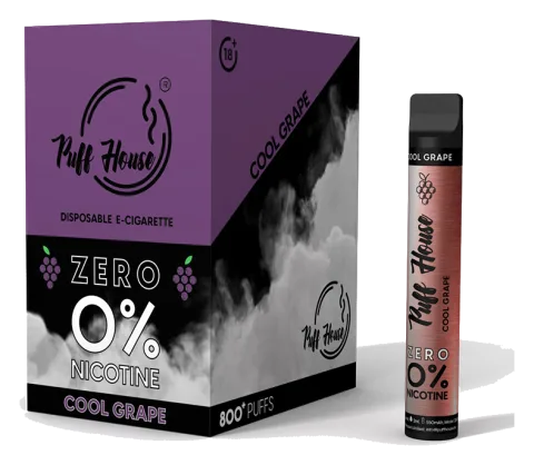 Jednorazová e-cigareta Puff House, Cool Grape ZERO 800+