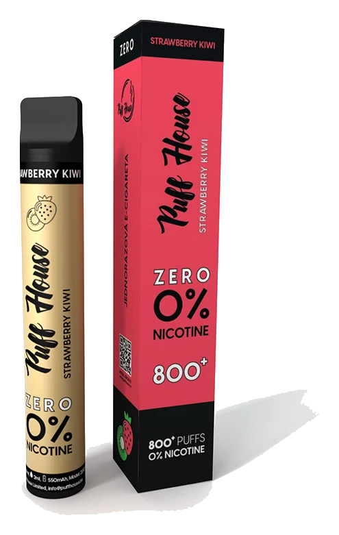 Jednorazová e-cigareta Puff House, Strawberry Kiwi ZERO 800+