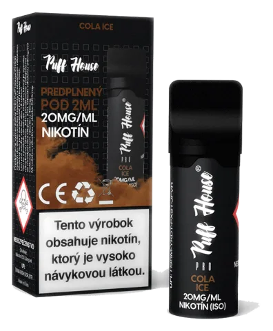 Predplnený POD Puff House, Cola Ice, Nikotín 20mg/ml