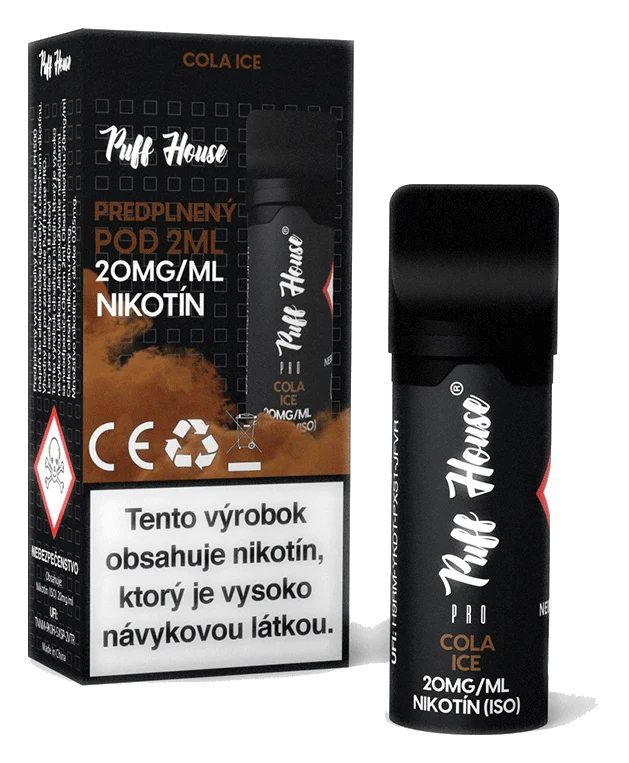 Predplnený POD Puff House, Cola Ice, Nikotín 20mg/ml