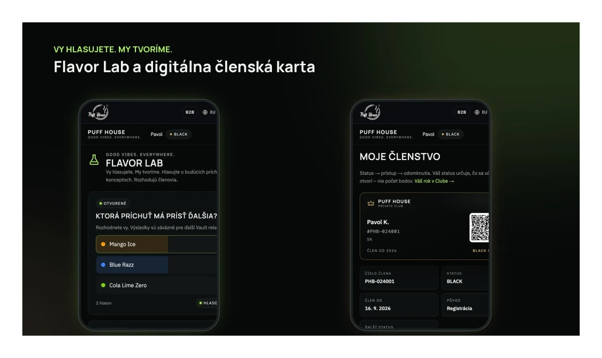 Flavor Lab a digitálna členská karta Puff House Private Club